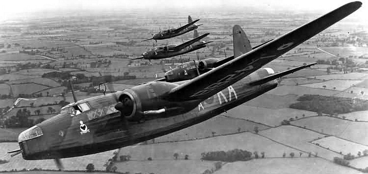 Vickers Wellington RAF bomber in flight