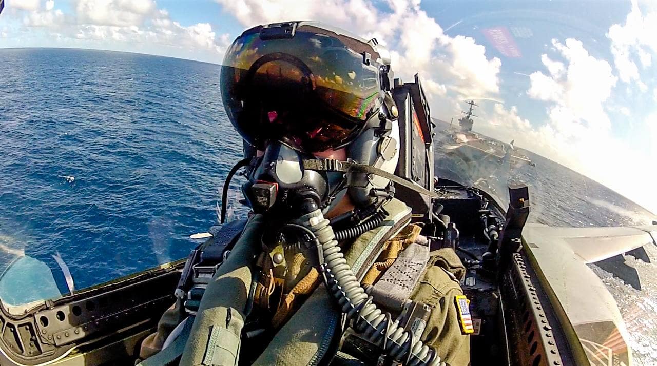 F/A-18E catapult launch