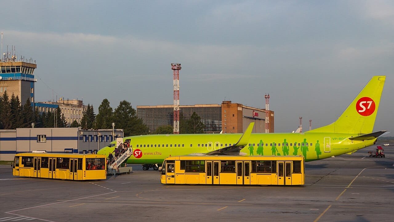 S7 Airlines Boeing 737-800 at Tolmachevo Airport in Novosibirsk
