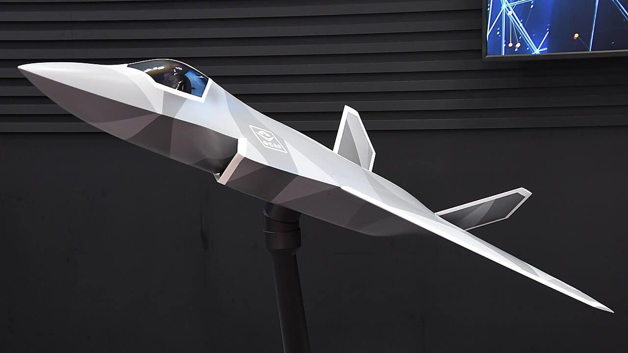 The GCAP sixth-generation fighter concept model