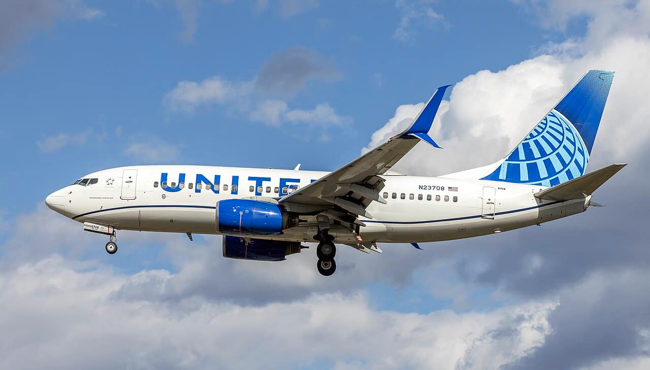 Eine Boeing 737-700 der United Airlines, der Flugzeugtyp, der in Newark involviert war.