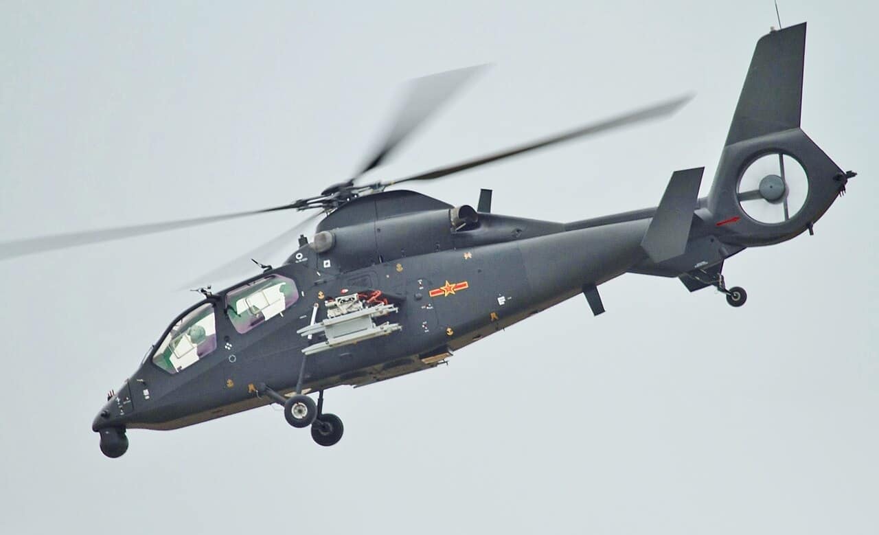 A Harbin Z-19 light attack helicopter of China's PLA Army Aviation