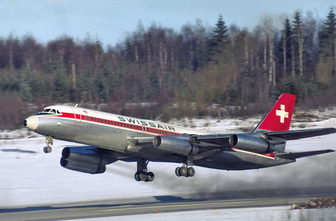 Swissair Convair 990A Coronado A Swissair Convair 990A Coronado taking off