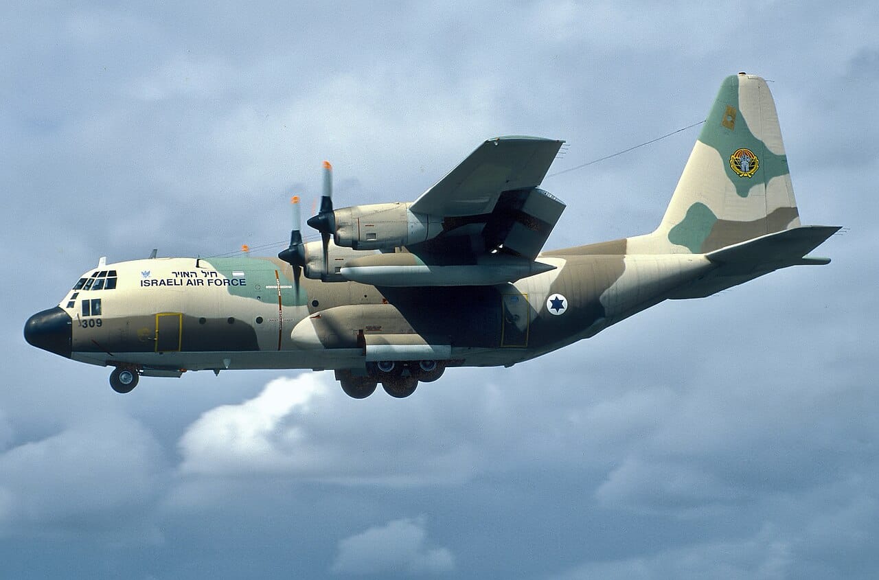 Aereo C-130 Hercules dell'aeronautica israeliana Un Lockheed C-130 Hercules dell'aeronautica israeliana
