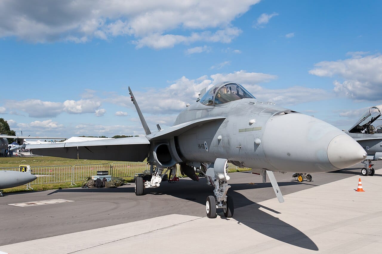 A Finnish Air Force F/A-18C Hornet