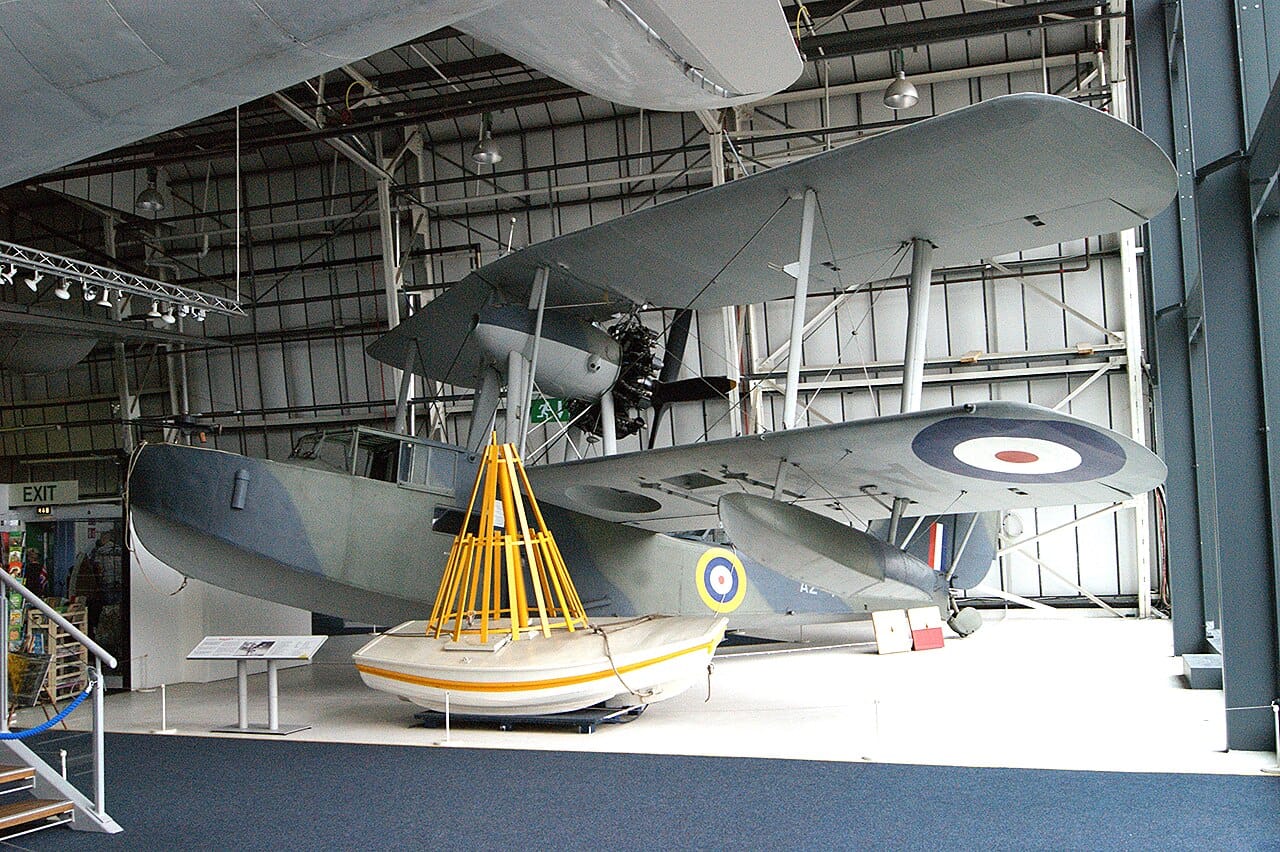 A Supermarine Walrus amphibian, designed by R.J. Mitchell