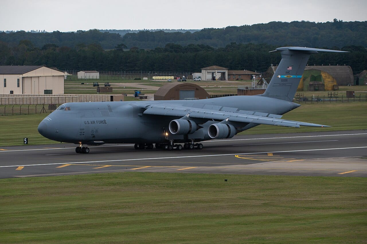 C-5M Super Galaxy in flight A US Air Force C-5M Super Galaxy strategic airlifter in flight
