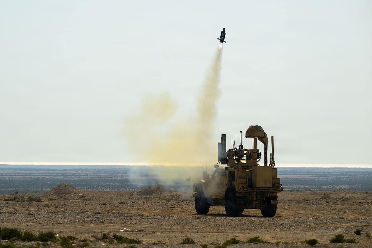 Counter-UAS system engages a drone A U.S. military counter-unmanned aircraft system fires