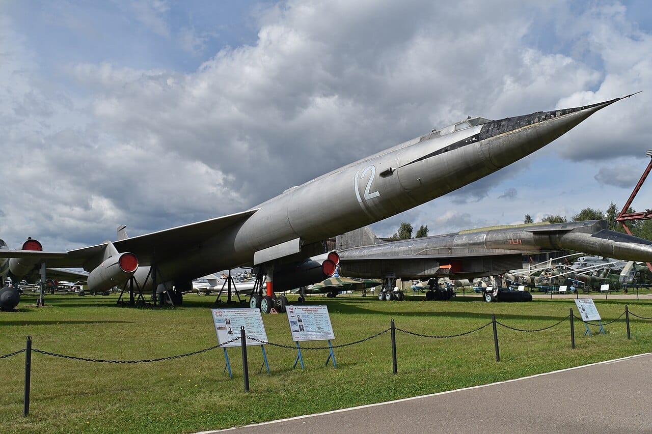 The sole Myasishchev M-50 Bounder, side number 12, preserved at Monino