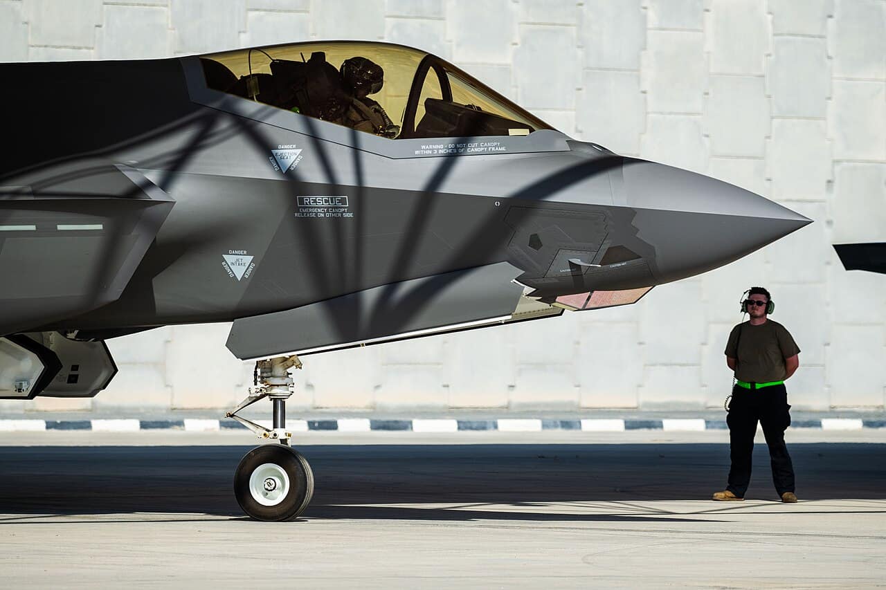 An Italian Air Force F-35 of the type assembled at Cameri