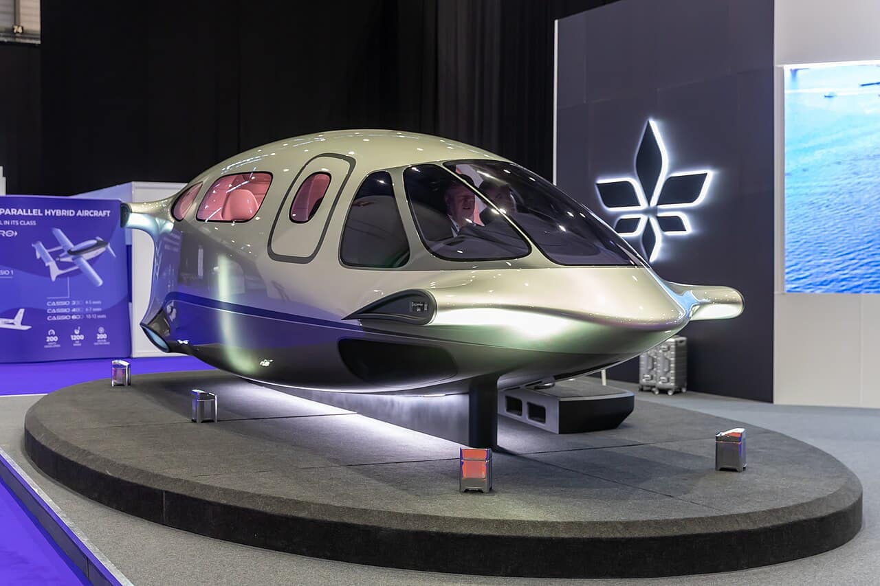 Lilium static demonstrator at EBACE 2023 at Palexpo, Le Grand-Saconnex