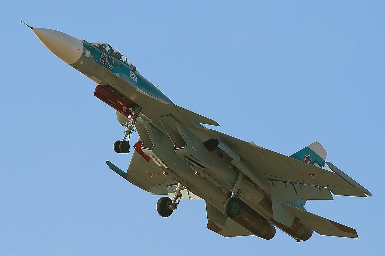 Sukhoi Su-33 A Russian Sukhoi Su-33, the type Ukraine says it struck at Vityazevo