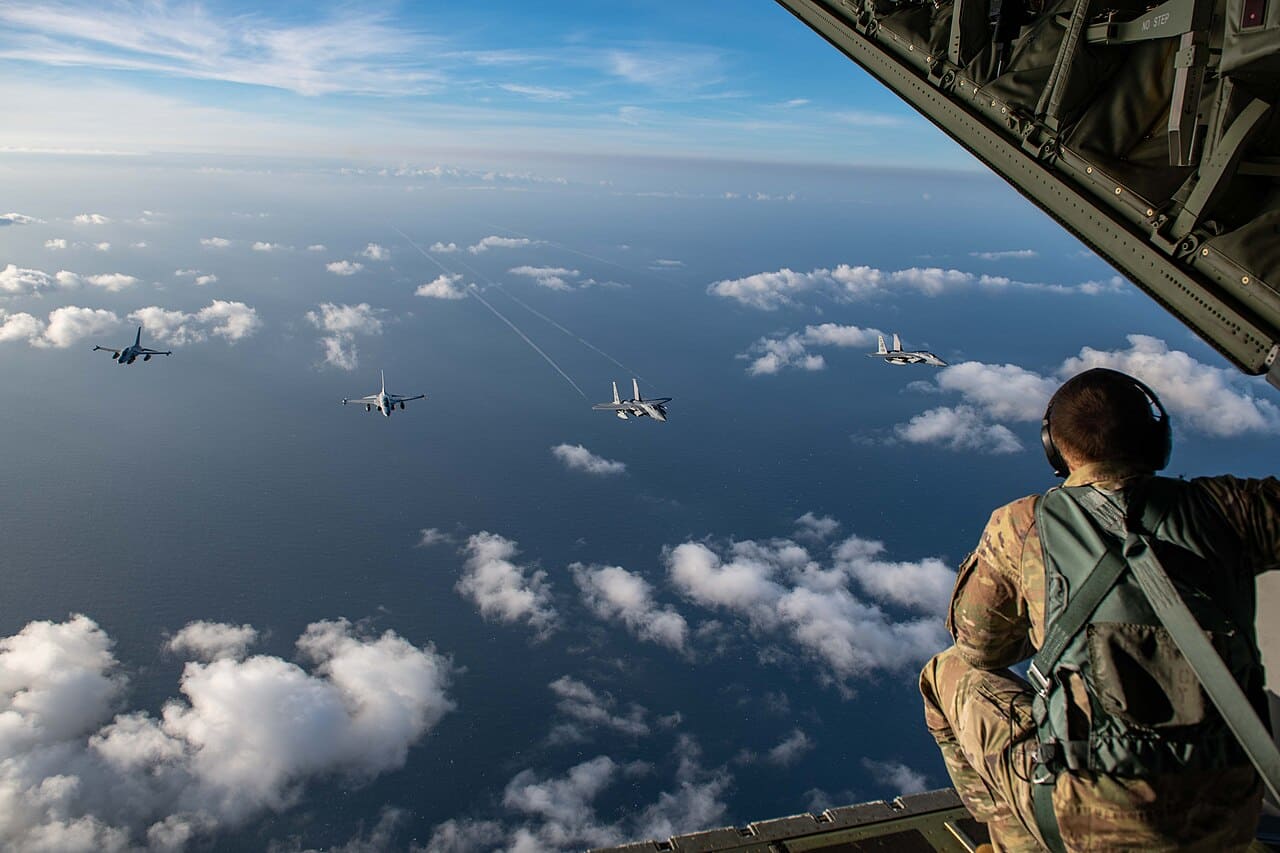 Philippine Air Force FA-50 Fighting Eagles over the South China Sea