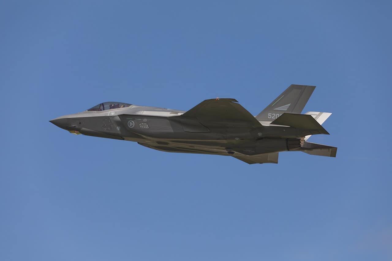 Royal Norwegian Air Force F-35A Lightning II A Royal Norwegian Air Force F-35A Lightning II in flight