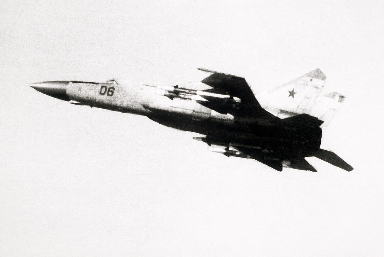 Ein sowjetischer Abfangjäger MiG-25 Foxbat