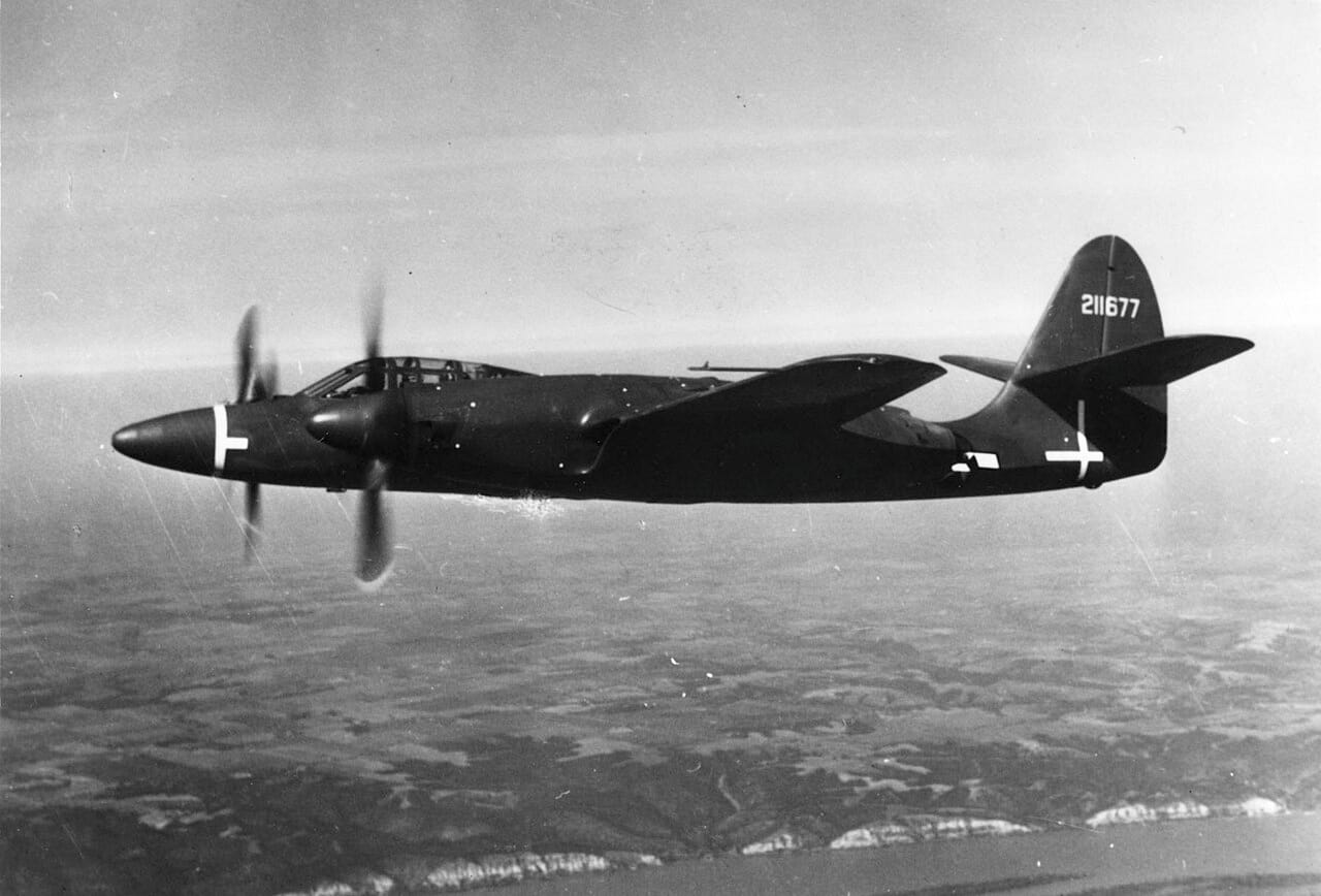 McDonnell XP-67 Moonbat in flight