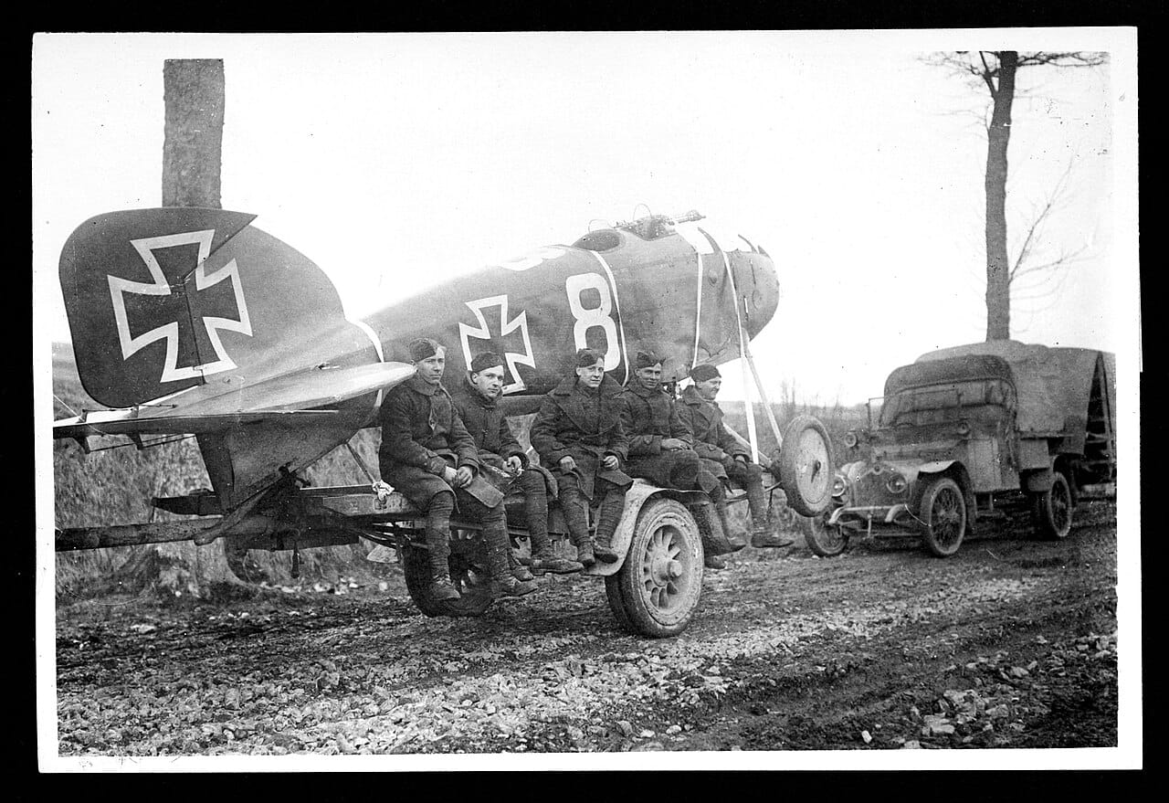 A WWI-era Central Powers biplane fighter — the type Julius Arigi flew to become the Austro-Hungarian Empire's top ace