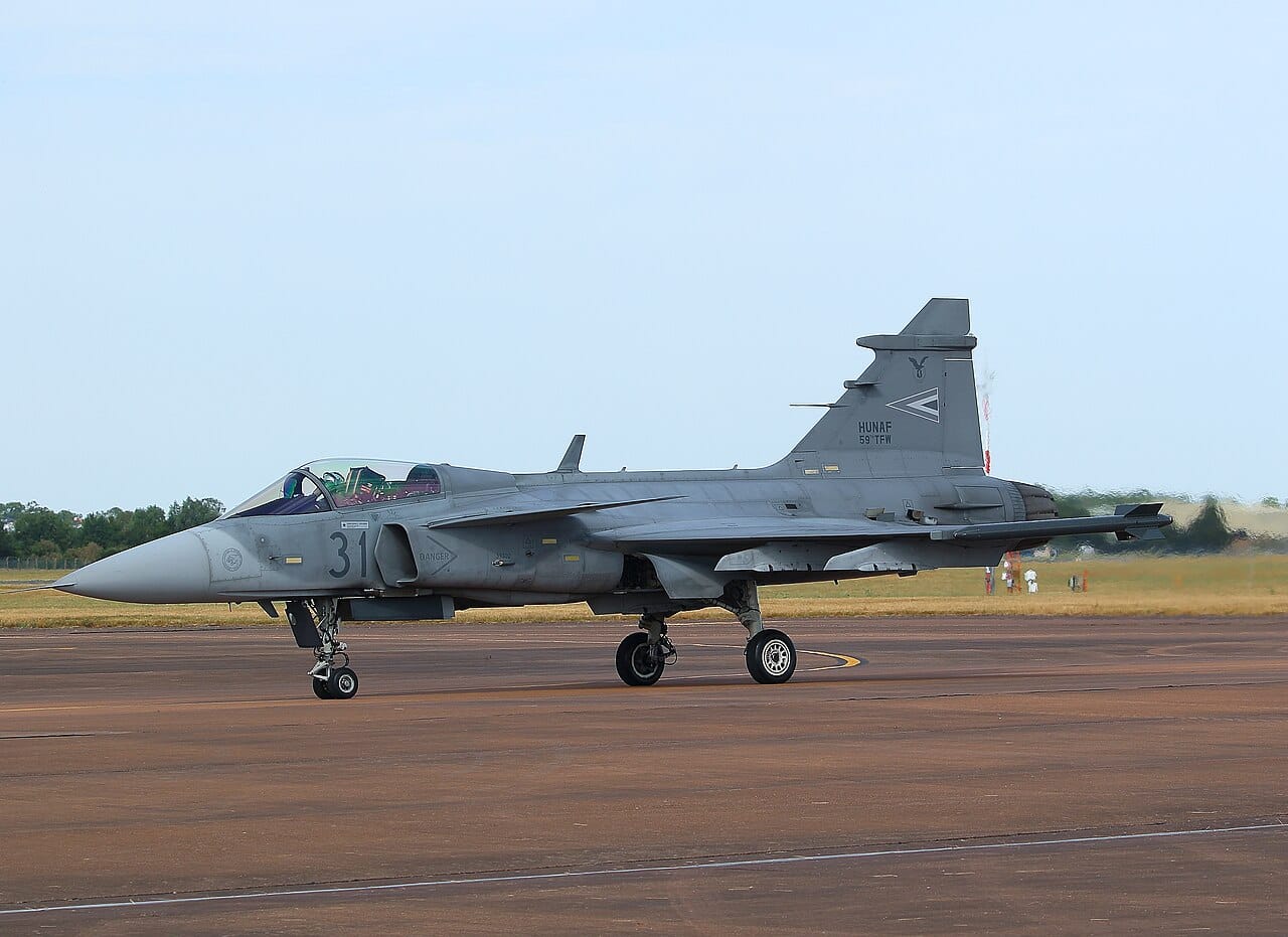 Saab JAS-39C Gripen dell'Aeronautica militare ungherese. Saab JAS-39C Gripen dell'Aeronautica militare ungherese.