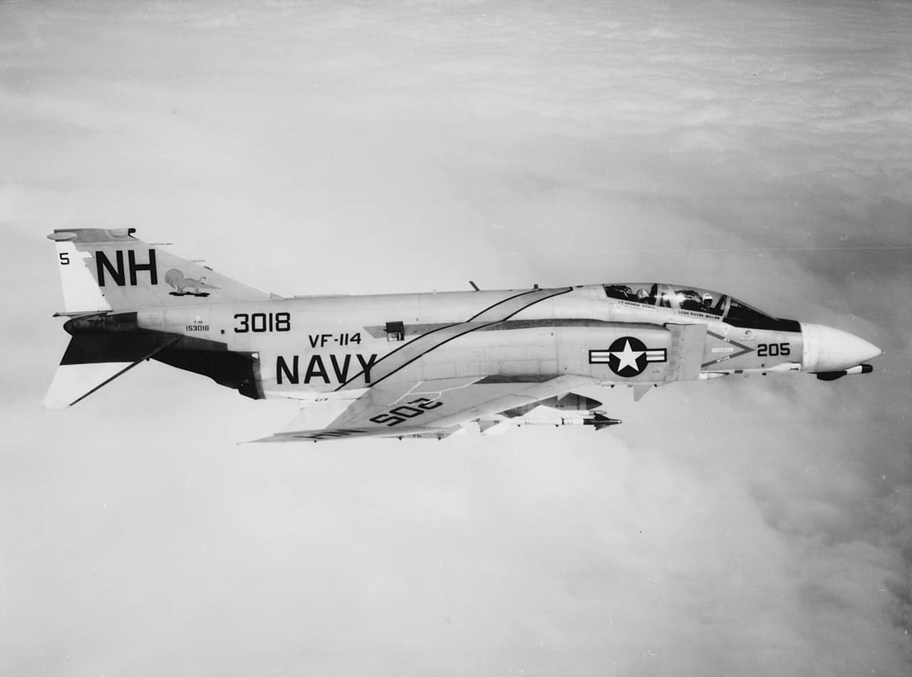 F-4 Phantom II fighter jet over Vietnam in 1968