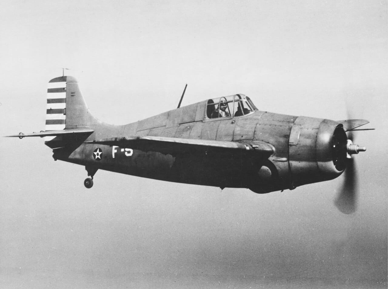 F4F-3 Wildcat in flight A US Navy Grumman F4F-3 Wildcat in flight, February 1942