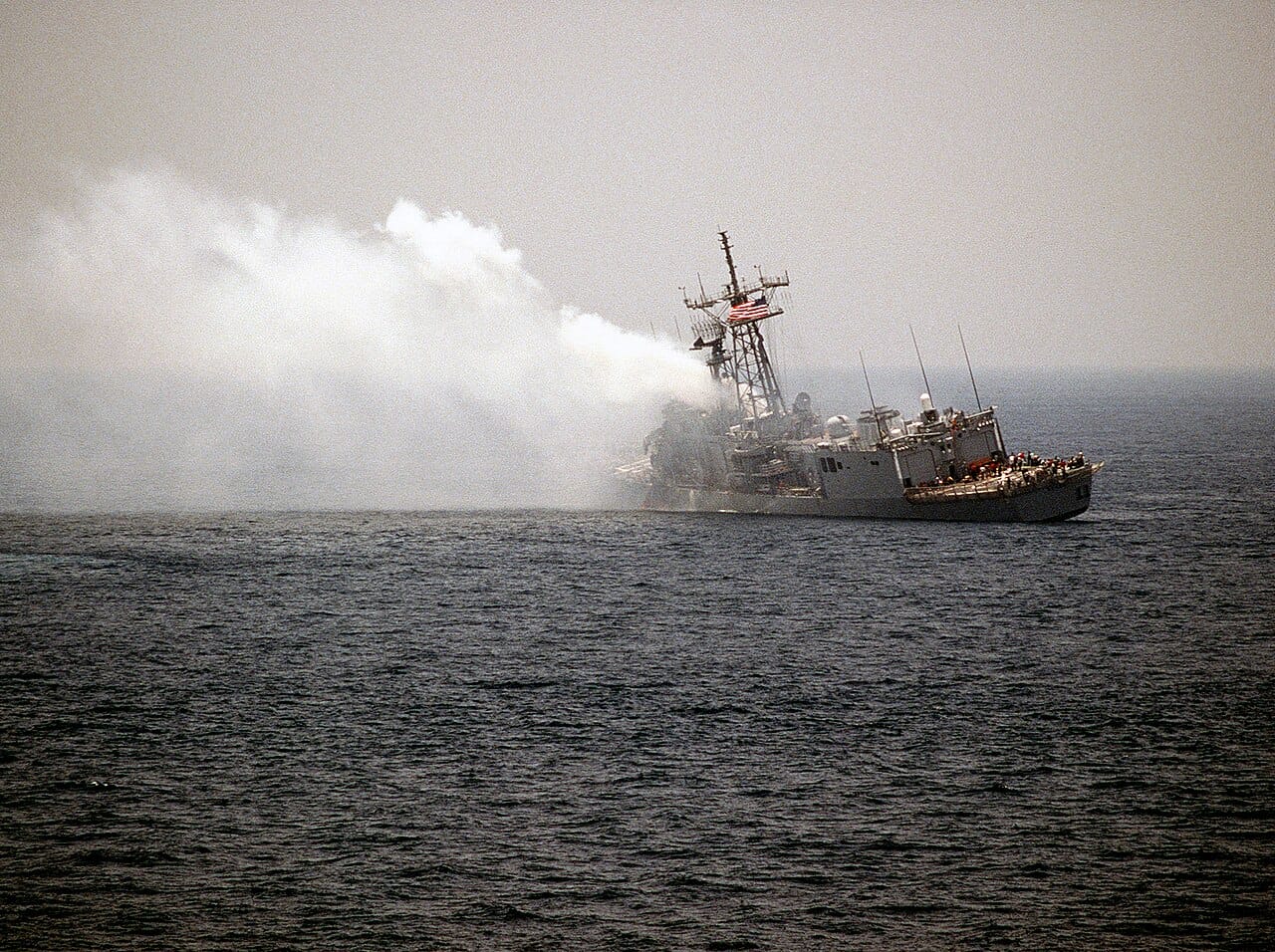 USS Stark FFG-31 - Liste après le tir d'Exocet en 1987