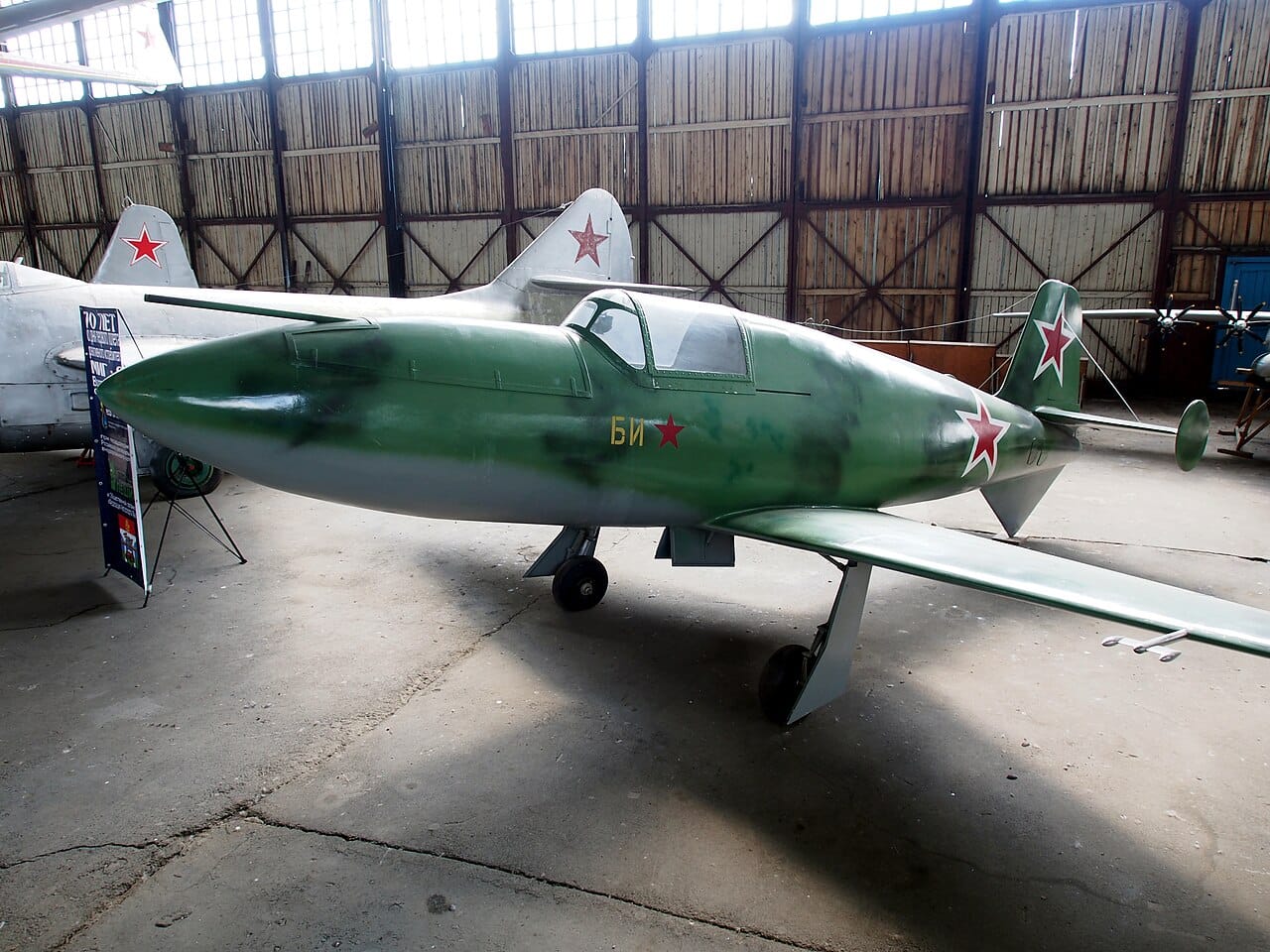 Beispiel eines Bereznyak-Isayev BI-1-Raketenabfangjägermuseums in Monino