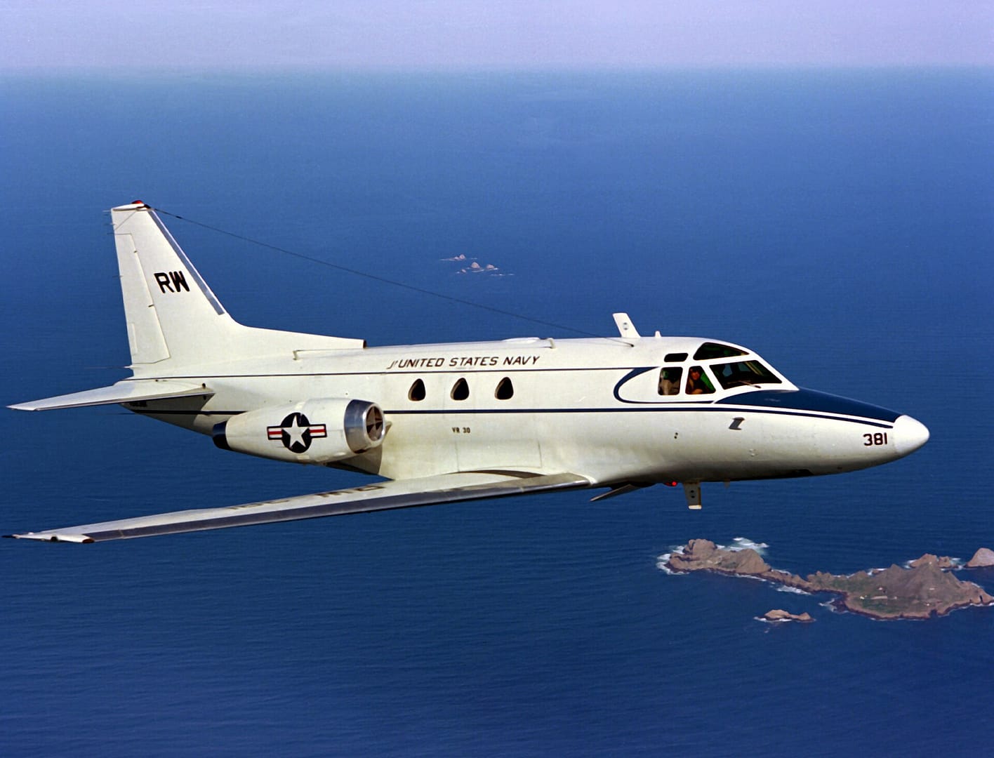 Un North American T-39 Sabreliner, del tipo abbattuto sulla Germania dell'Est nel 1964.