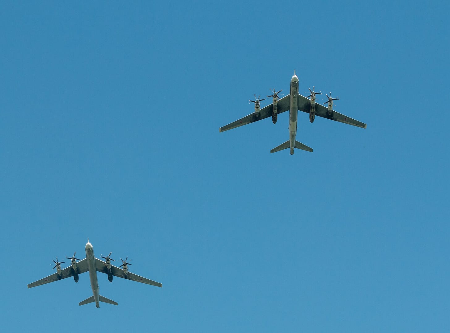 A Tupolev Tu-95 Bear strategic bomber in flight