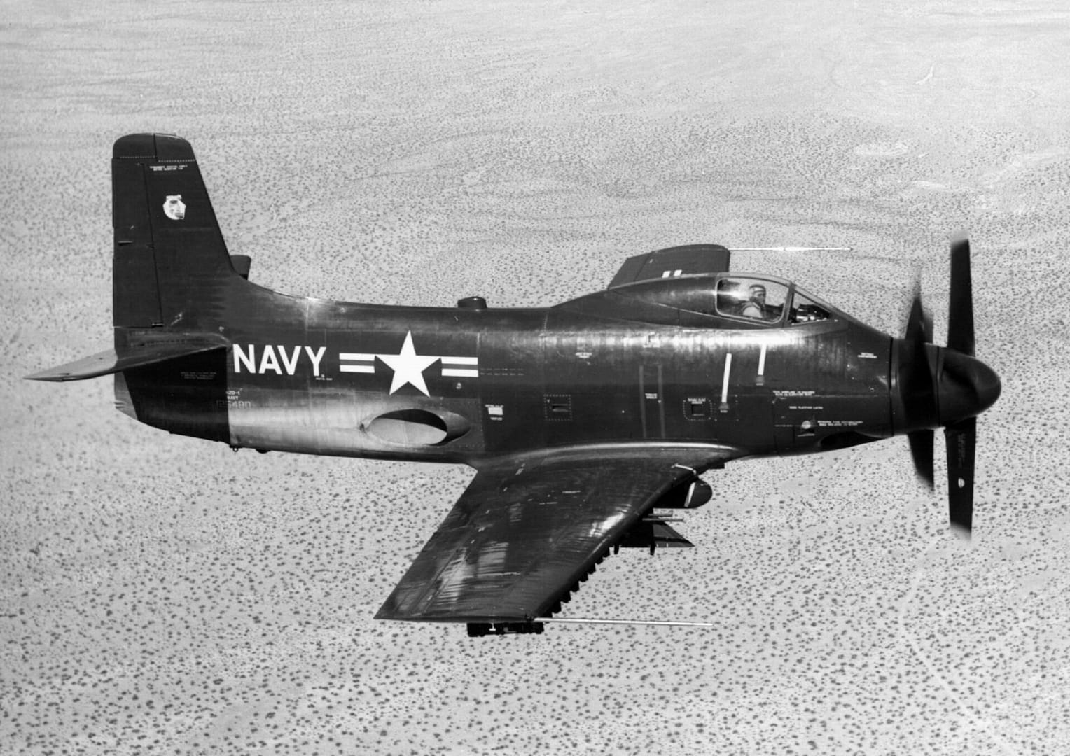 A Douglas A2D-1 Skyshark in flight, 1954