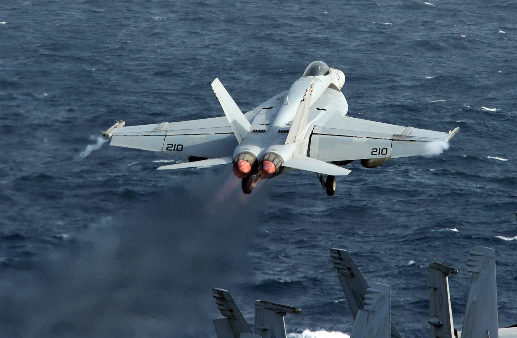 F/A-18E Super Hornet launches from an aircraft carrier - the fighter the F/A-XX will replace