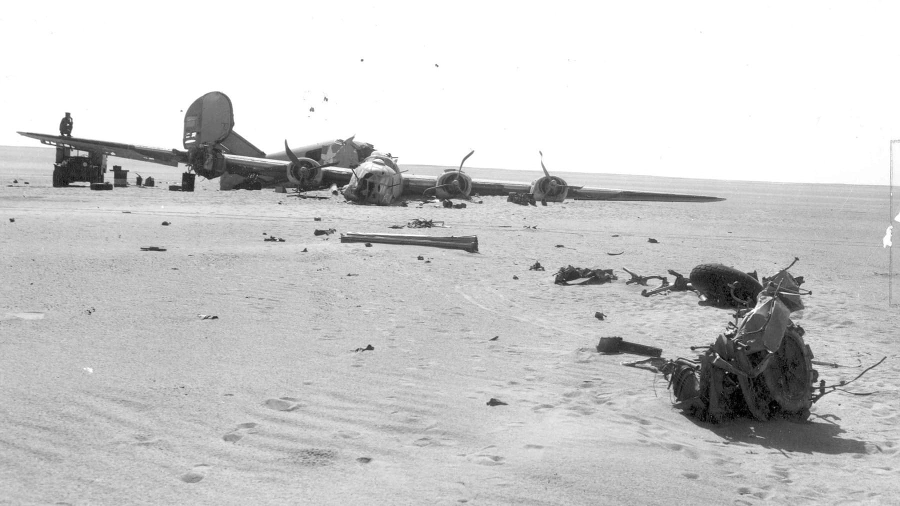 Wreck of the B-24 Liberator Lady Be Good in the Libyan desert