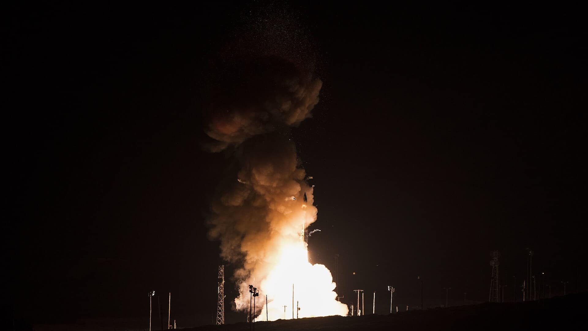 Minuteman III intercontinental ballistic missile test launch at Vandenberg