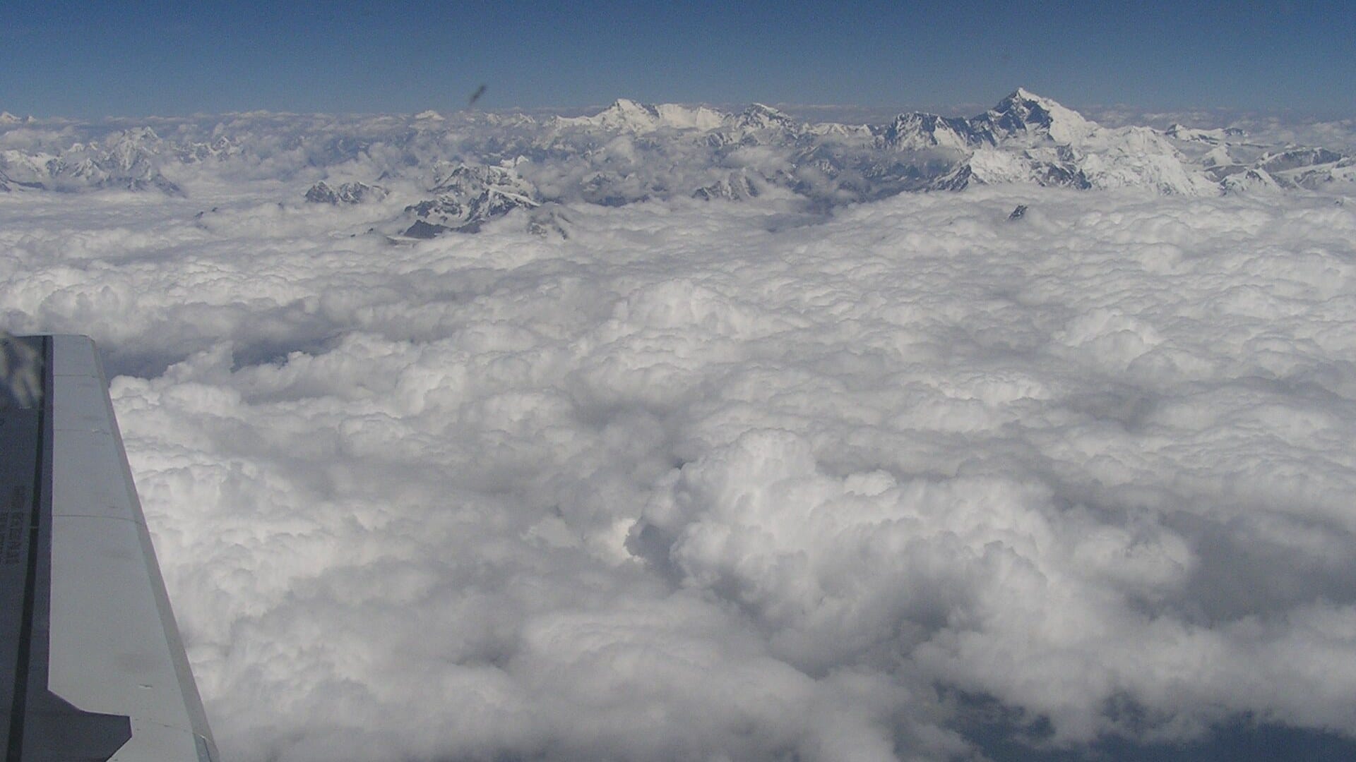 Himalaya-Everest-visto-da-aereo-Tibet Himalaya Everest visto da un aereo di linea Tibet