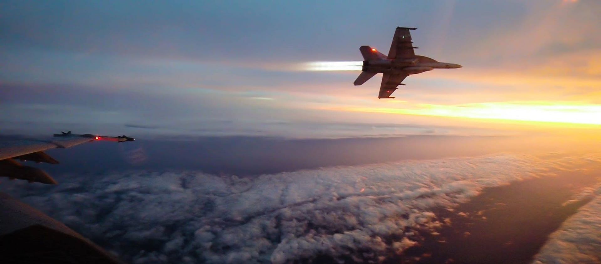 Left Wingman flying out of formation