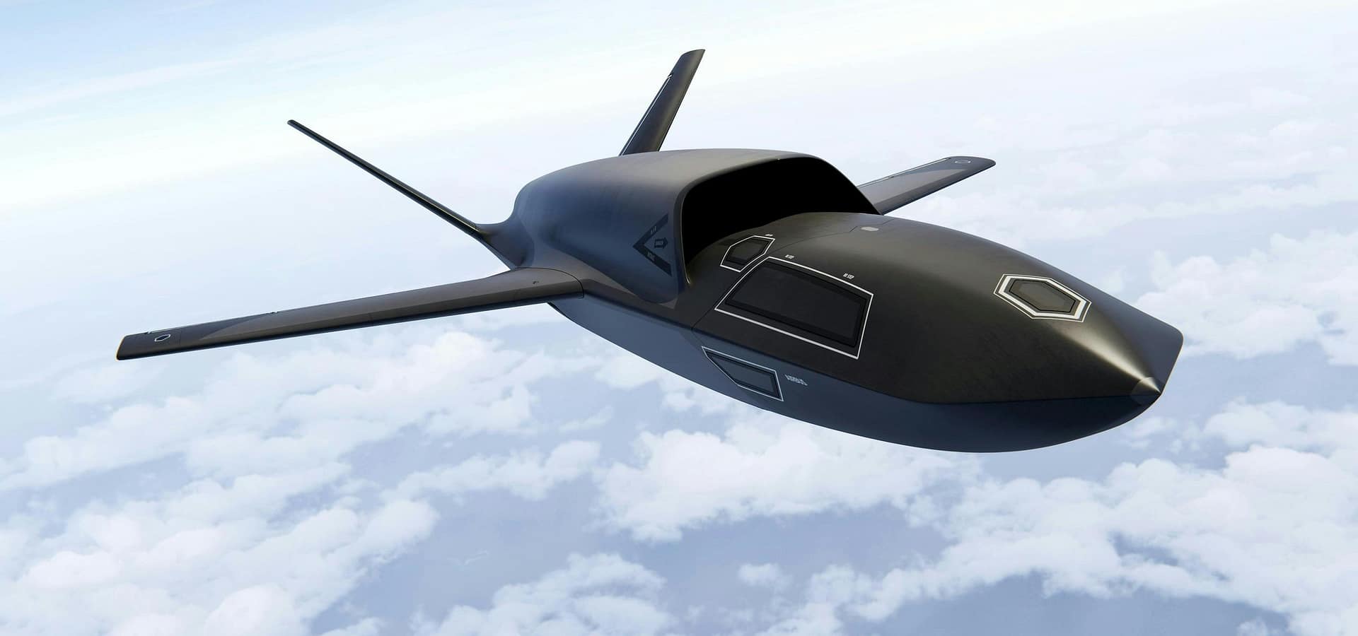 Airbus uncrewed collaborative combat aircraft concept Airbus illustration of an uncrewed collaborative combat aircraft