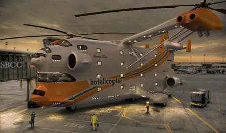 In 2009, the Mil V-12 made a comeback as "World’s first Hotelicopter", an April Fool's joke with photoshopped images.