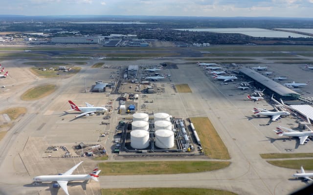 Aerial view of London Heathrow Airport