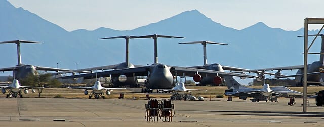 Stored military aircraft at AMARG