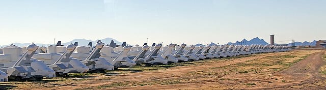 Aircraft in storage at the AMARG boneyard, Tucson