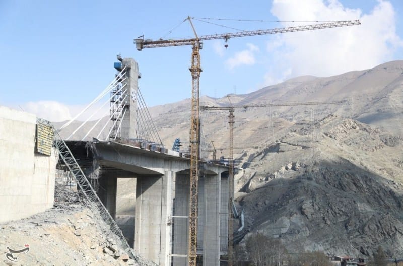 Karaj B1 bridge after US-Israeli airstrike during Operation Epic Fury April 2026