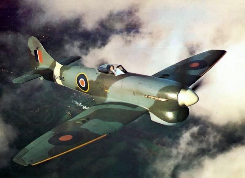 Hawker Tempest Mk V fighter in flight
