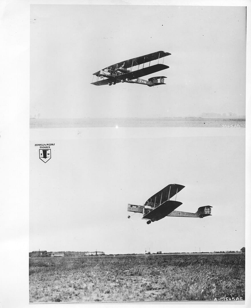 The Zeppelin-Staaken R.VI "Giant" — a four-engined monster, the largest aircraft to bomb Britain in WWI. Photo: U.S. National Archives