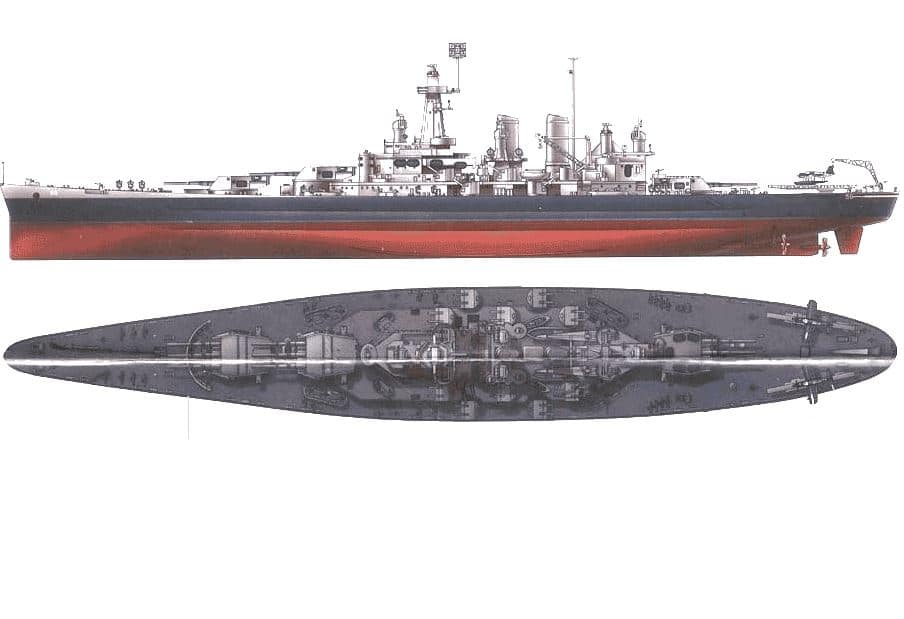 Plan de l'USS North Carolina