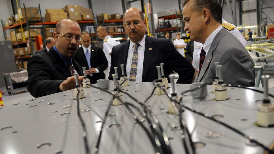 EMALS electromagnetic catapult launching aircraft from carrier