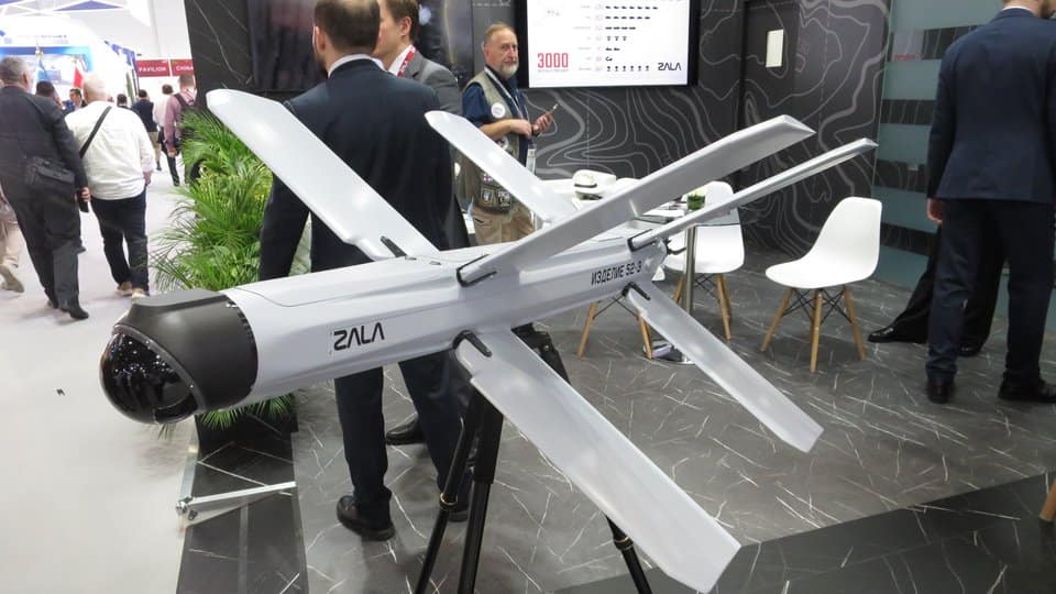 ZALA Lancet loitering munition drone at IDEX 2025 - Russia FPV drone production