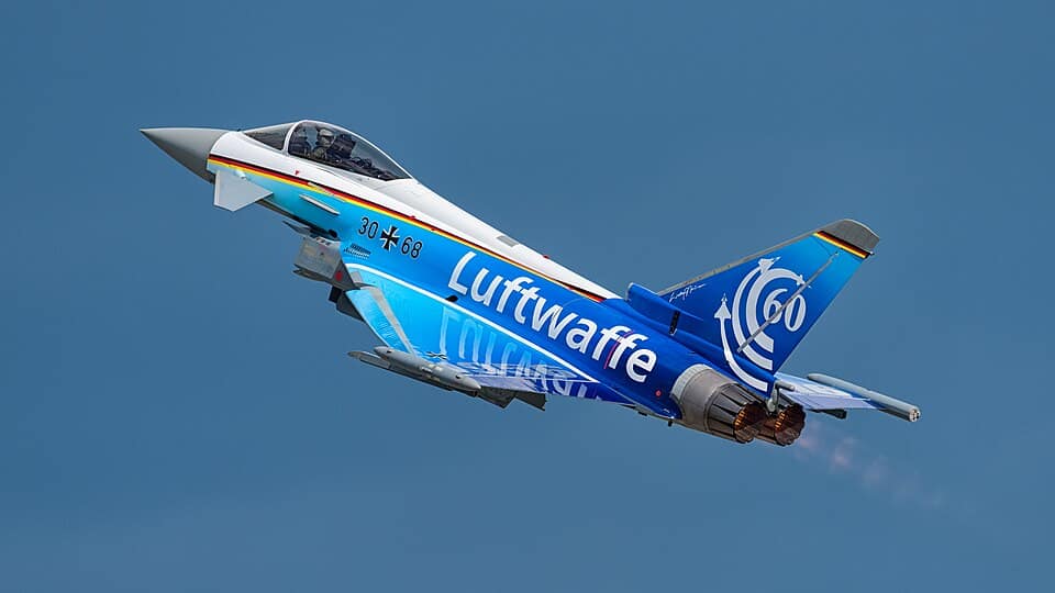 German Luftwaffe Eurofighter Typhoon — the aircraft Team Gen 6 aims to eventually replace
