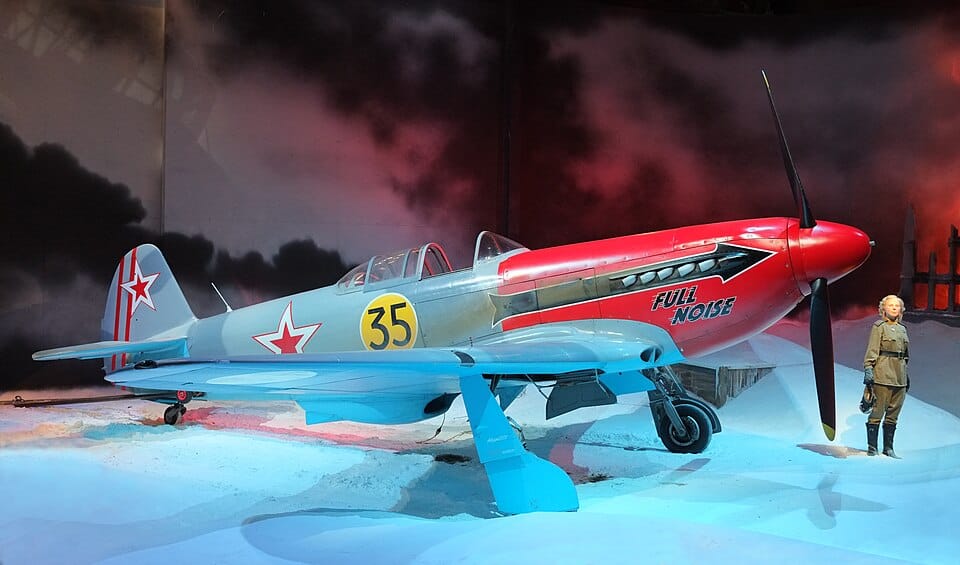 Yakovlev Yak-3 and Lydia Litvyak display at Omaka Aviation Heritage Centre