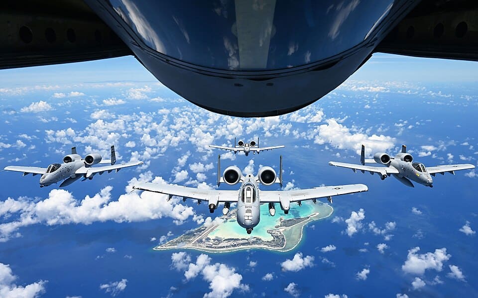 a10-warthog-final-deployment A-10 Thunderbolt II Warthogs in formation flight heading to their final combat deployment