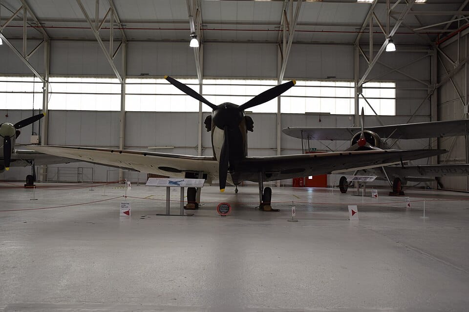 A Supermarine Spitfire Mk I in RAF markings — the iconic fighter in which Johnnie Johnson became the top-scoring British ace of World War II