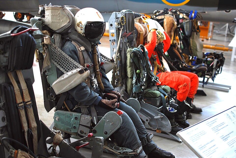 ejection-seat-history-lives-saved Ejection seats showing rocket motors and parachutes